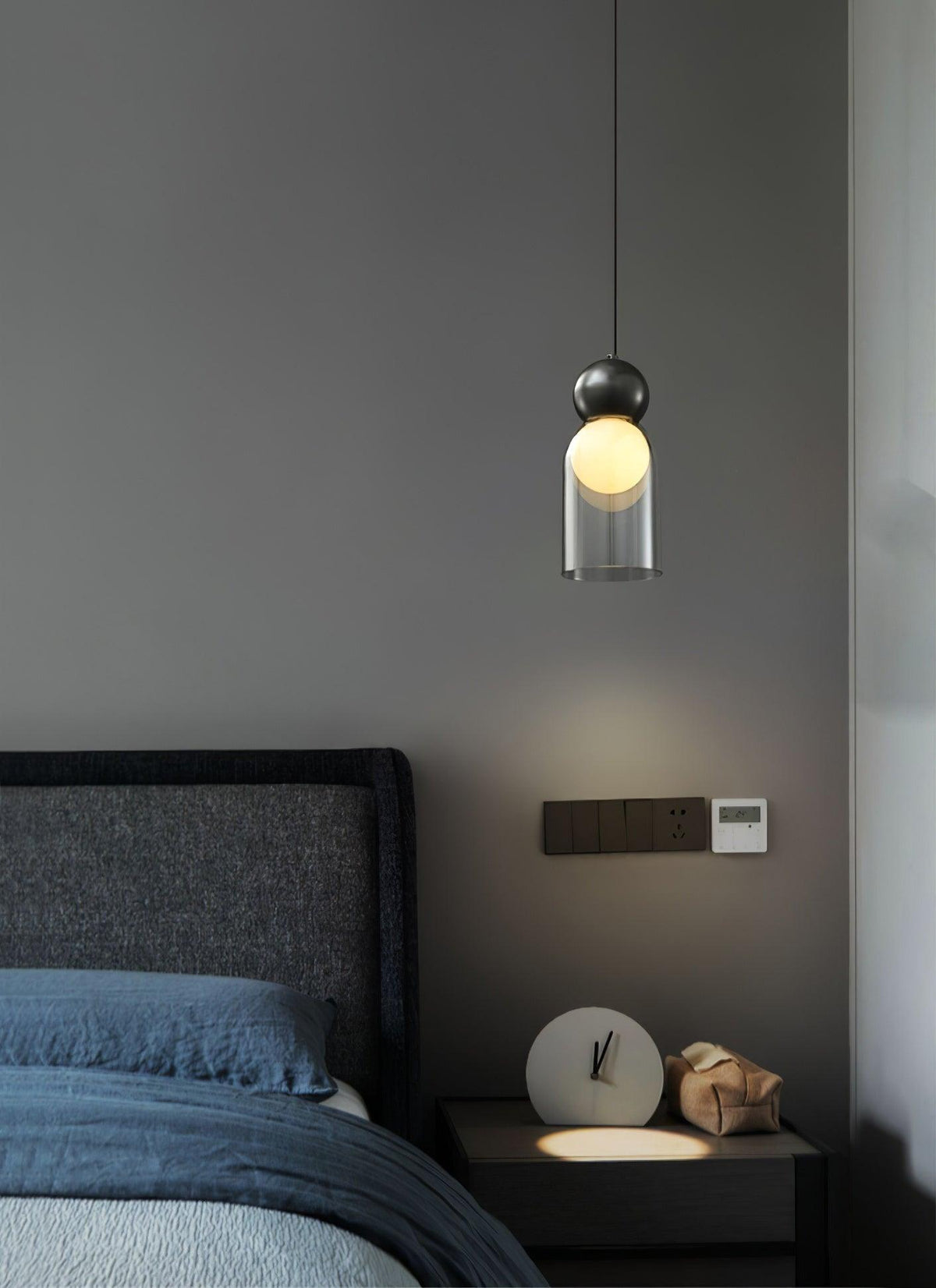Veloina Pendelleuchte aus Messing mit Glas in geometrischem nordischem Stil