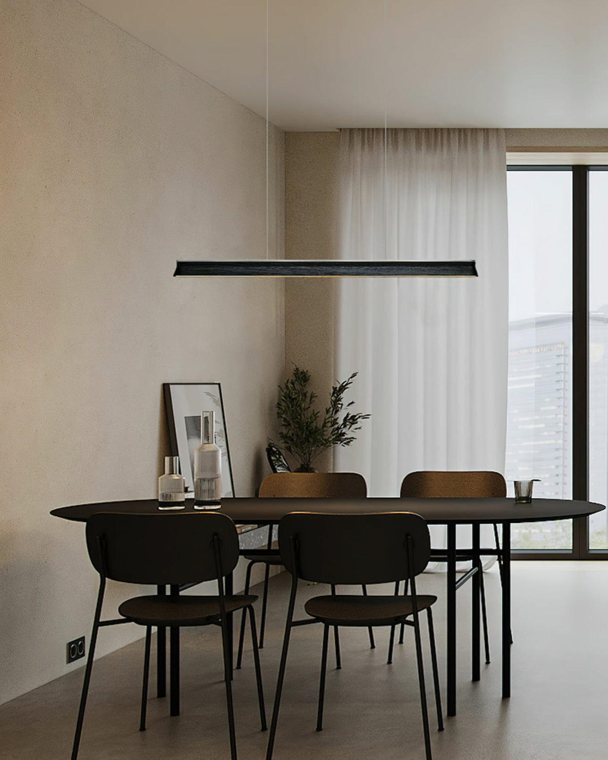 Aldeette Pendelleuchte Holzstrang minimalistisch zeitgenössisch