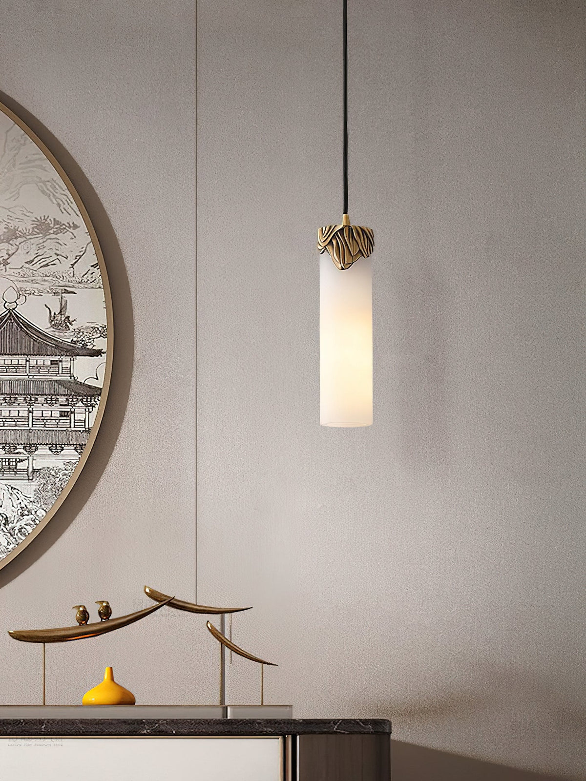 Albinenne Alabaster Pendelleuchte