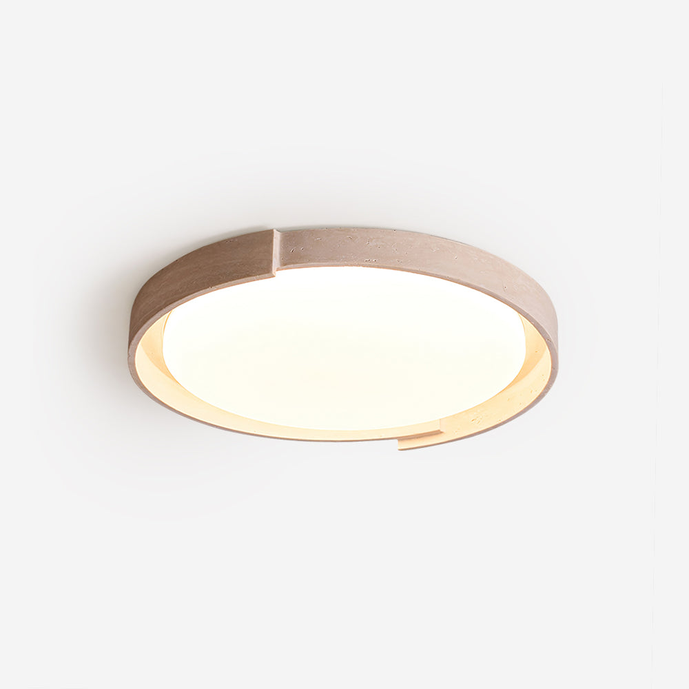 Solen Deckenleuchte Minimalistisch Rund Travertin