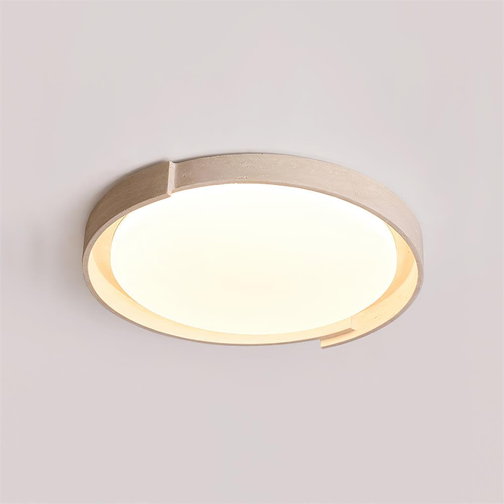 Solen Deckenleuchte Minimalistisch Rund Travertin