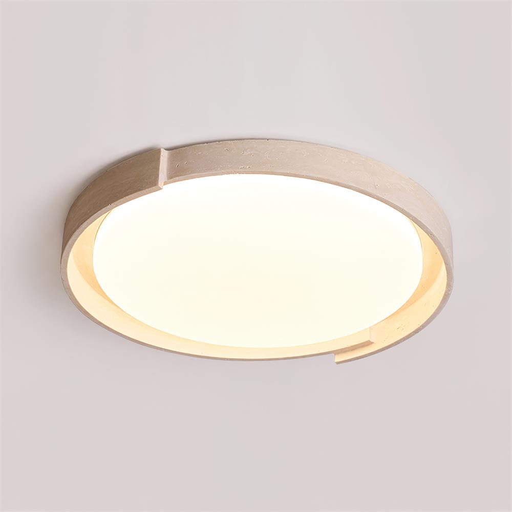 Solen Deckenleuchte Minimalistisch Rund Travertin