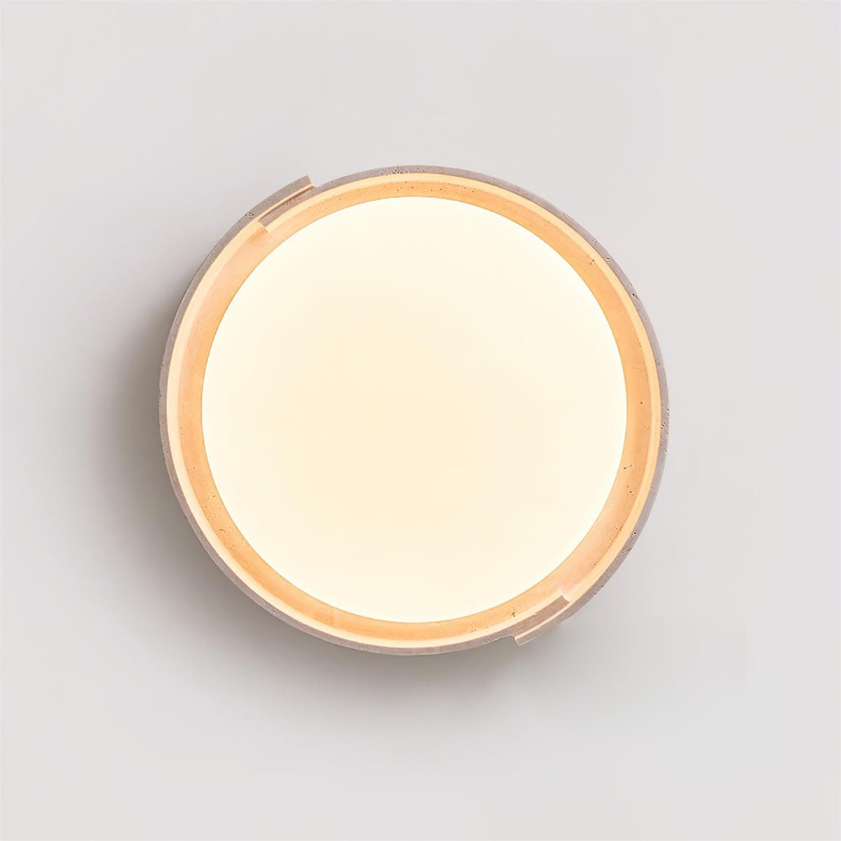 Solen Deckenleuchte Minimalistisch Rund Travertin
