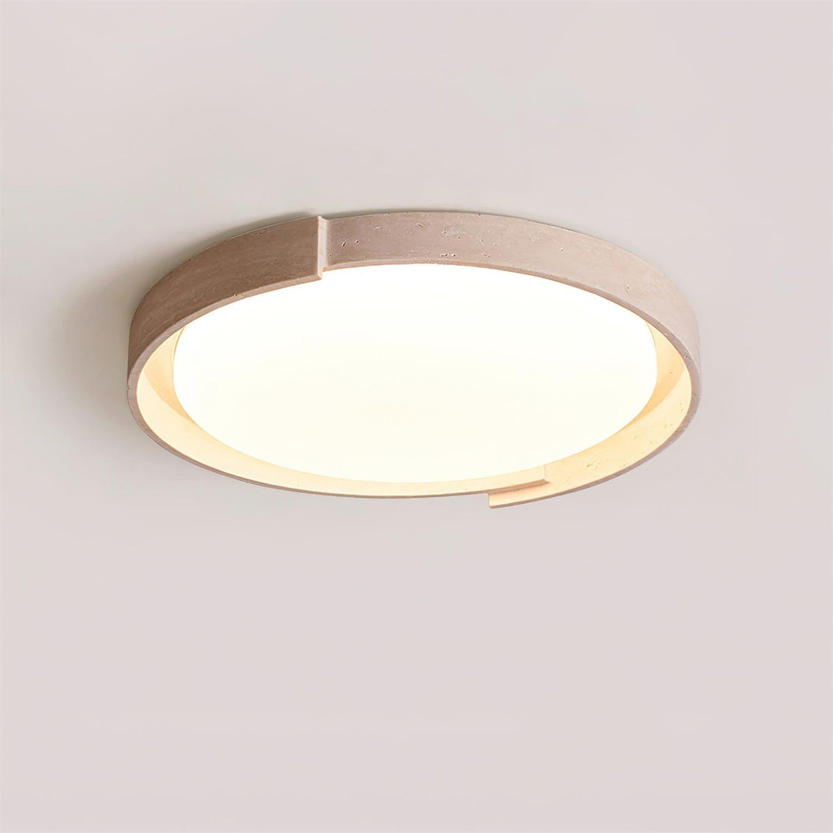 Solen Deckenleuchte Minimalistisch Rund Travertin