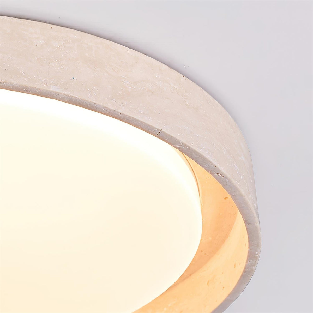Solen Deckenleuchte Minimalistisch Rund Travertin