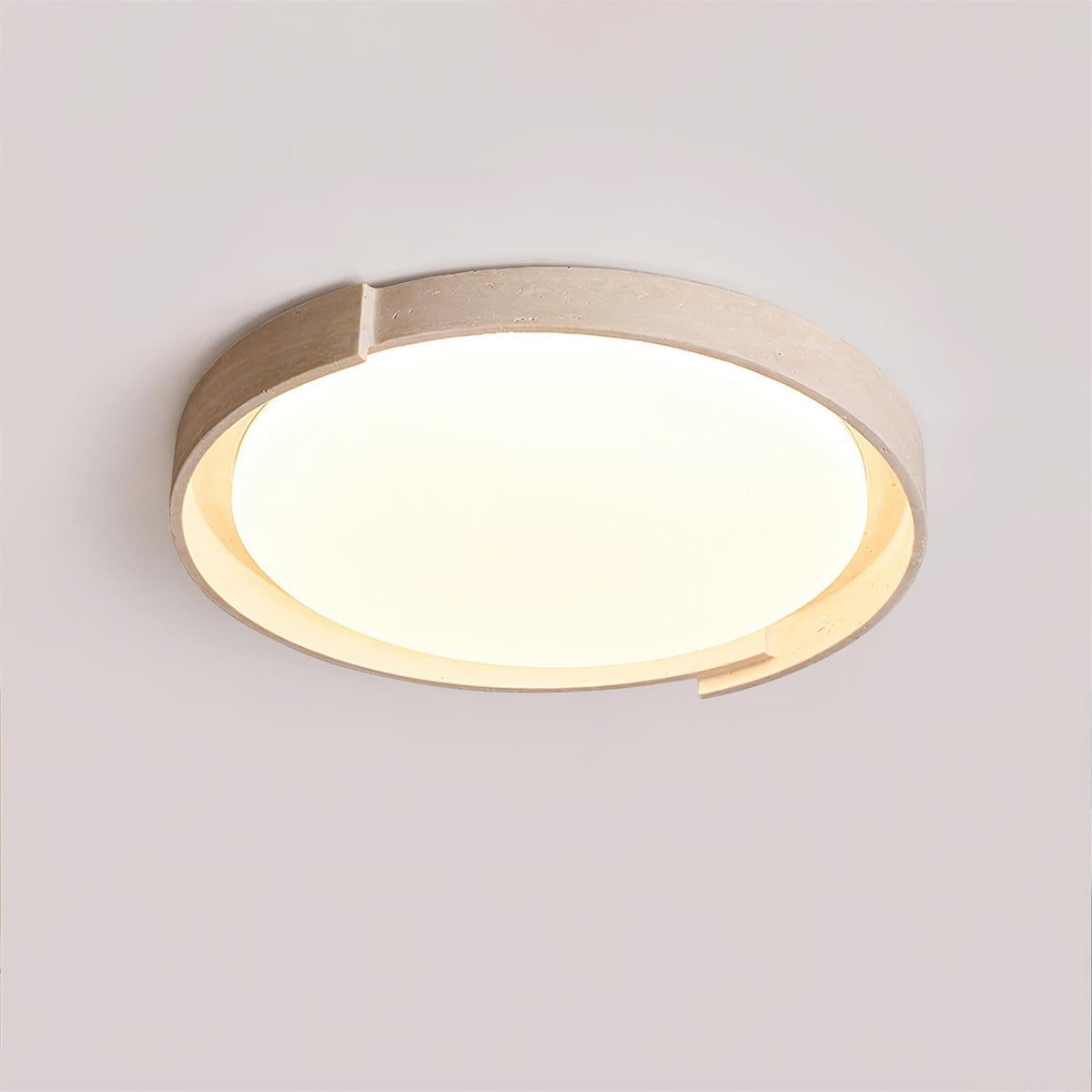 Solen Deckenleuchte Minimalistisch Rund Travertin