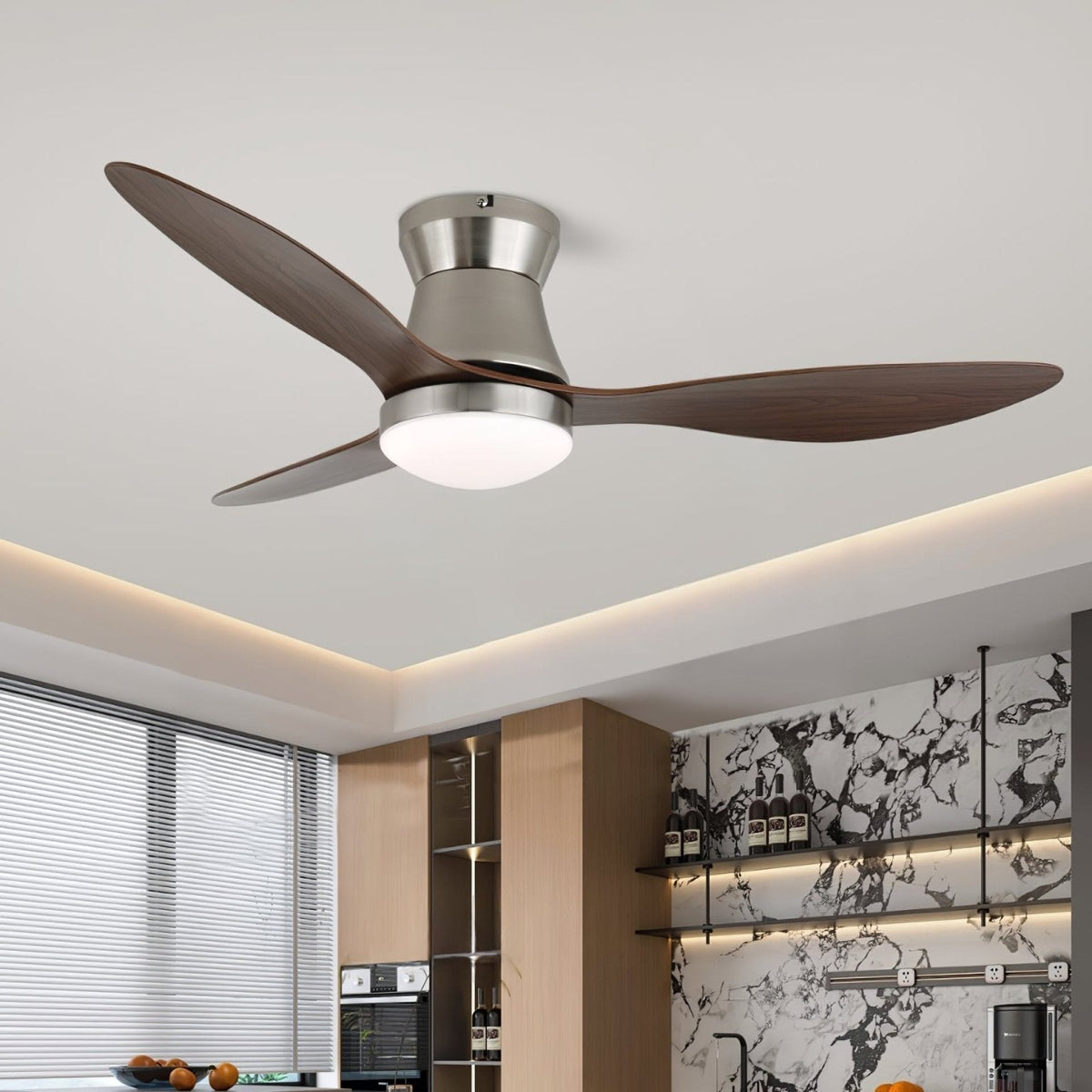 Zerath Deckenventilator mit Beleuchtung im modernen Holzdurchmesser