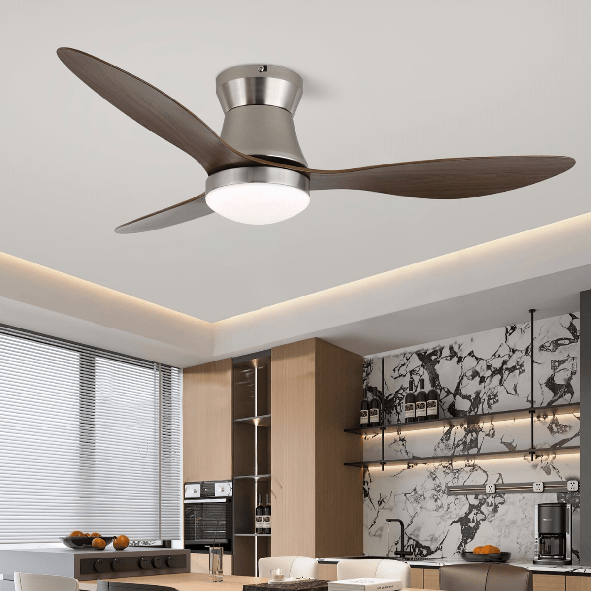 Zerath Deckenventilator mit Beleuchtung im modernen Holzdurchmesser