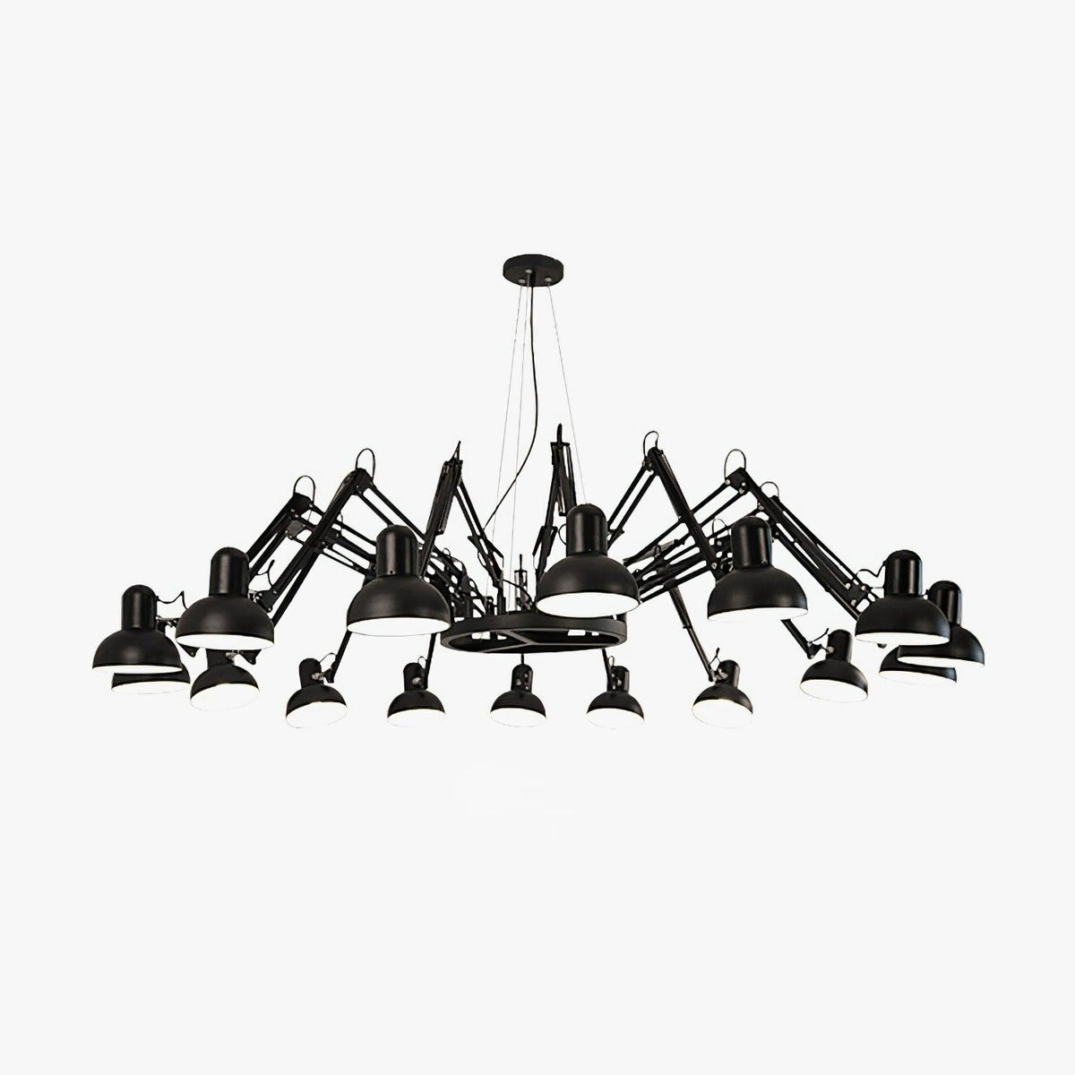Livenu Kronleuchter Schwarz verstellbar Multi-Arm