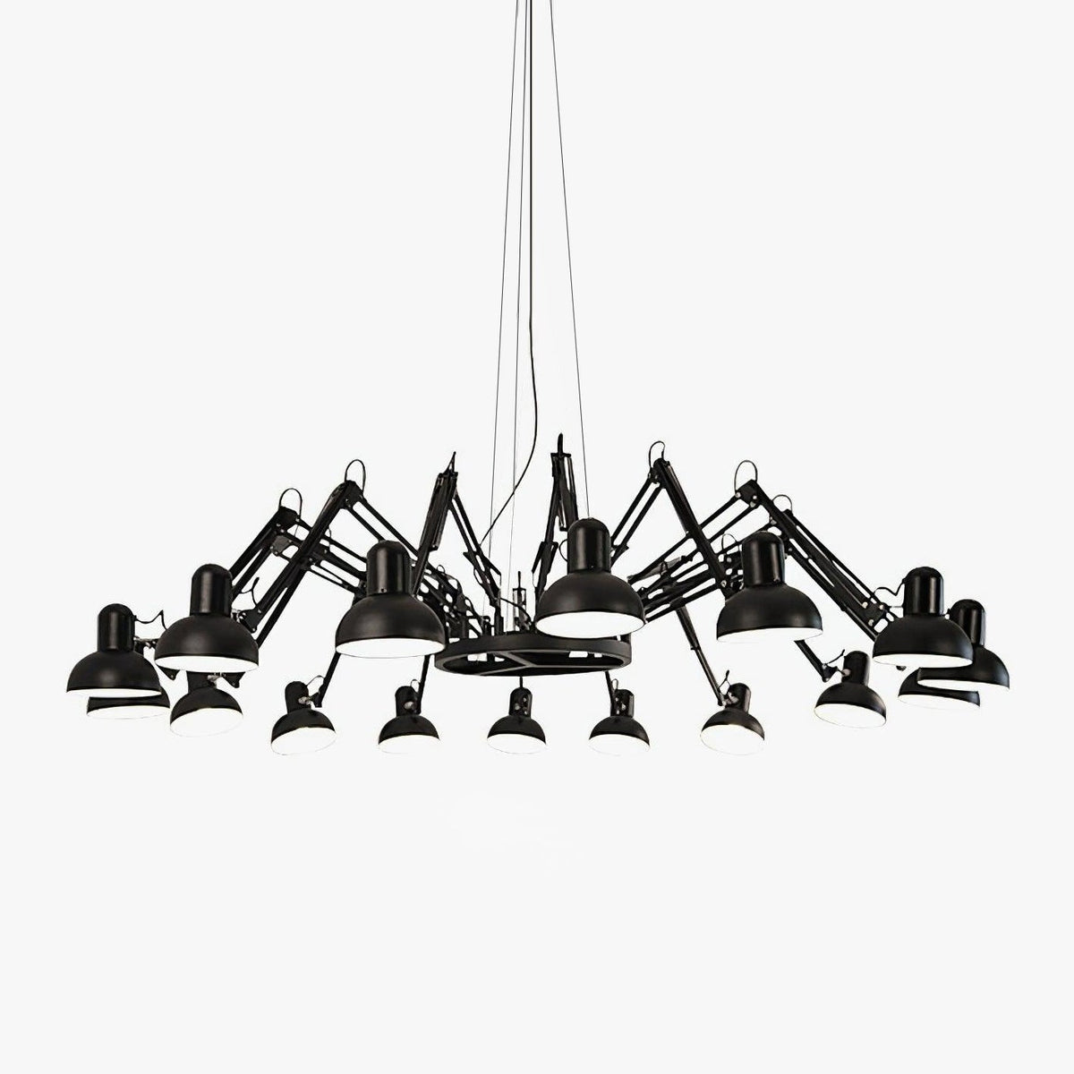 Livenu Kronleuchter Schwarz verstellbar Multi-Arm