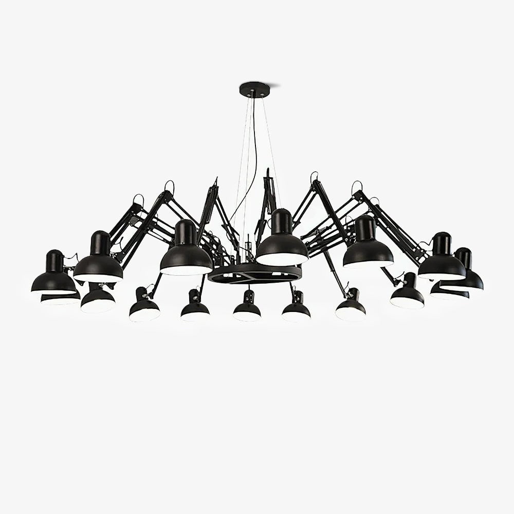 Livenu Kronleuchter Schwarz verstellbar Multi-Arm