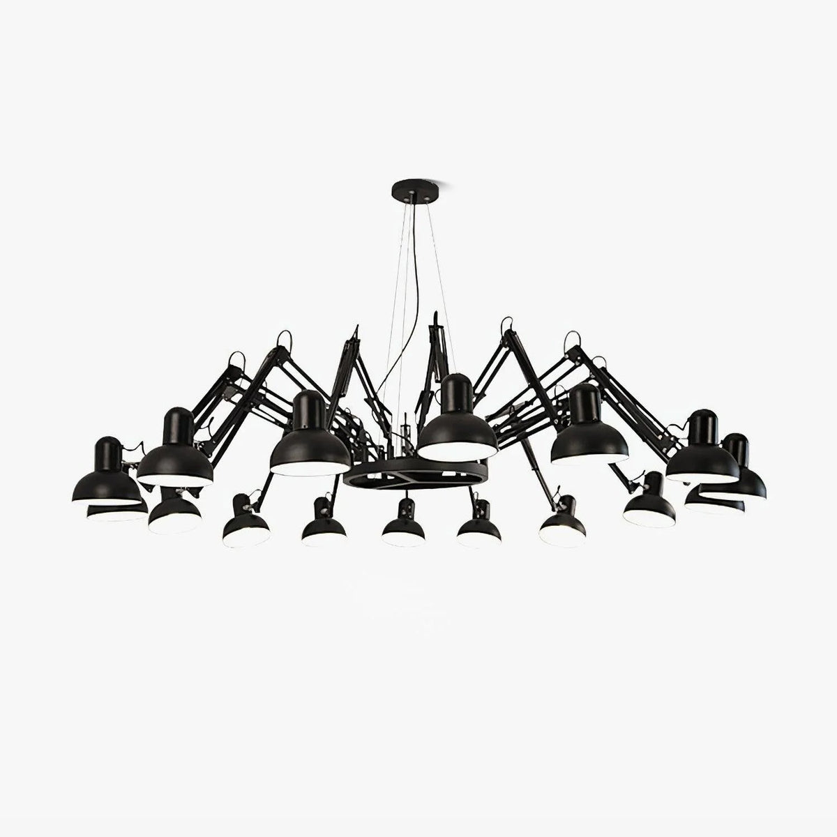 Livenu Kronleuchter Schwarz verstellbar Multi-Arm