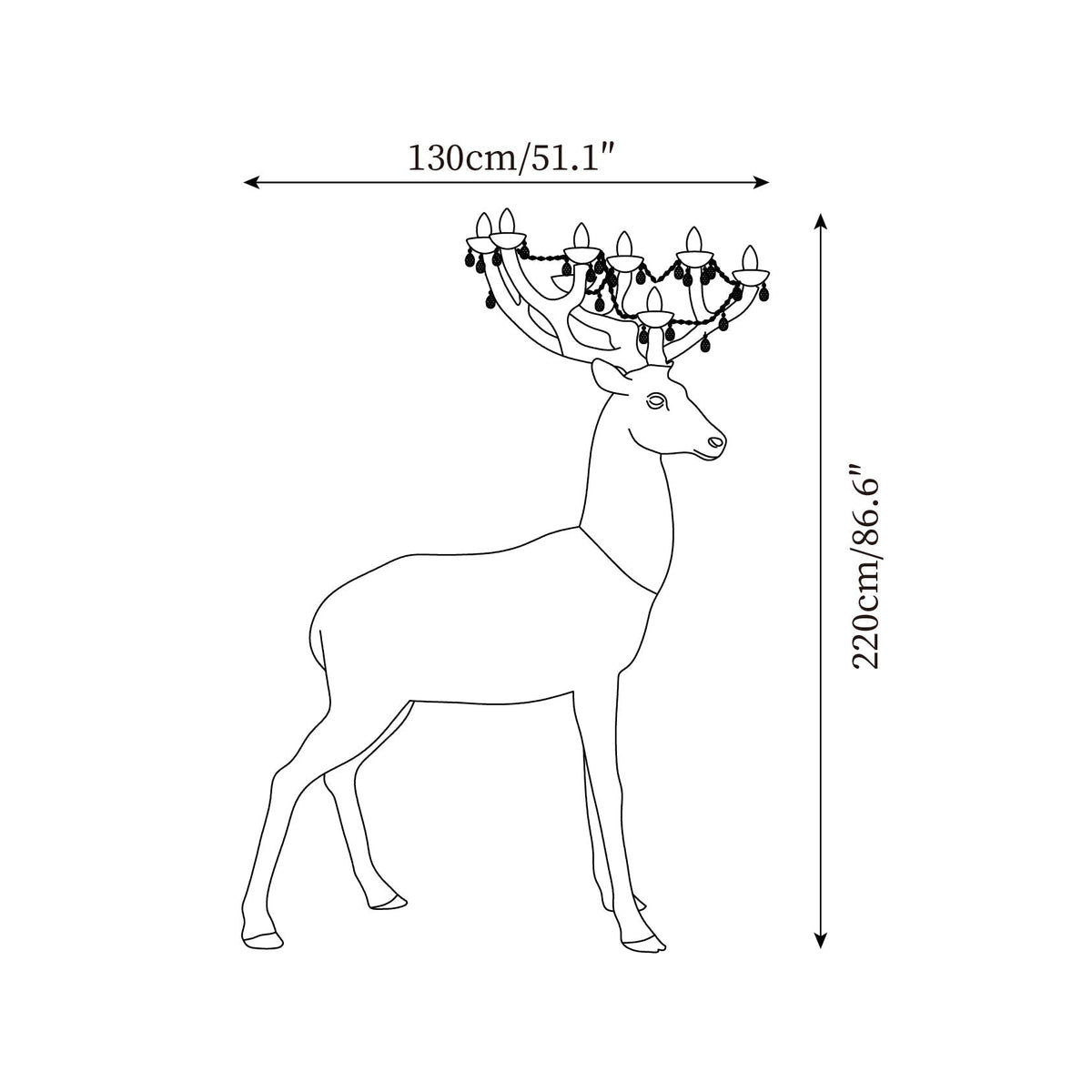 Stag Skulptur Stehleuchte