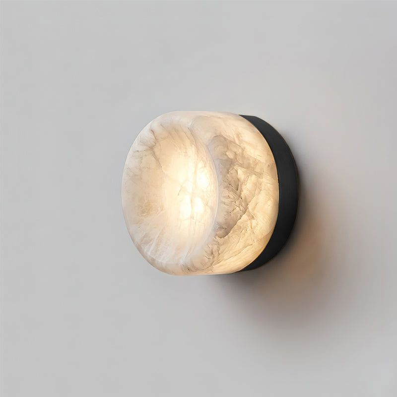 Opal Disc Alabaster Wandleuchte