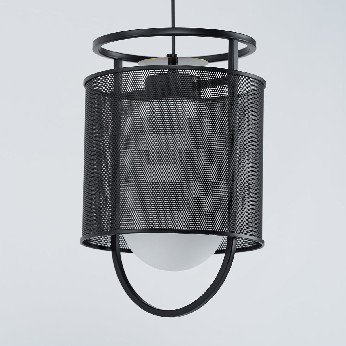 Meren Pendelleuchte aus Messing im Netz-Zylinder-Design für den industriellen Look