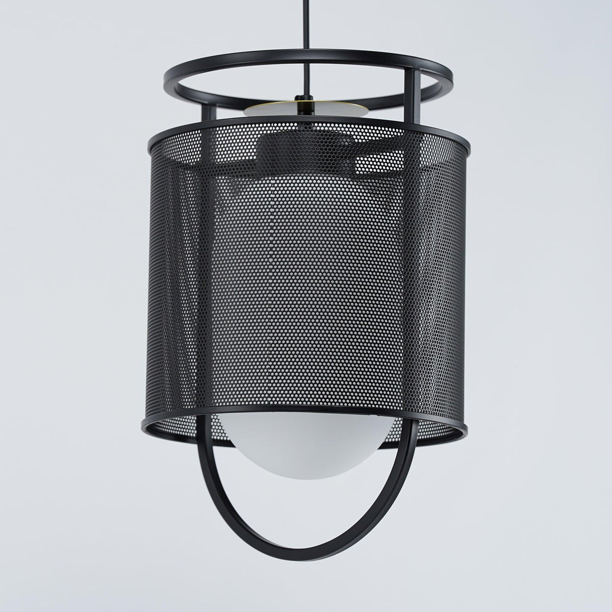 Meren Pendelleuchte aus Messing im Netz-Zylinder-Design für den industriellen Look