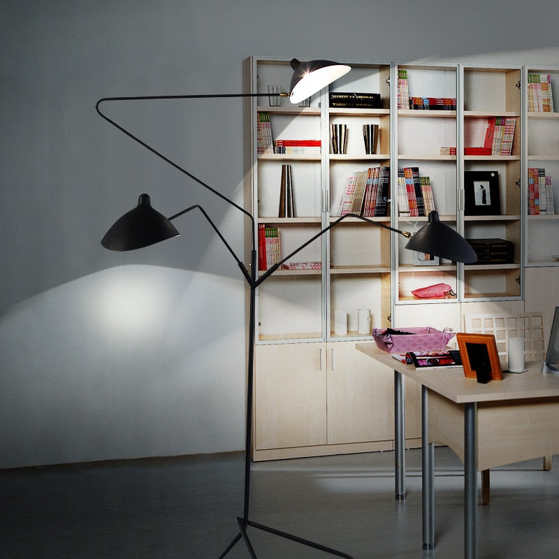 Arisha Stehlampe Bauhaus Schwarz Wohn/Schlafzimmer Dimmbar  Modern LED