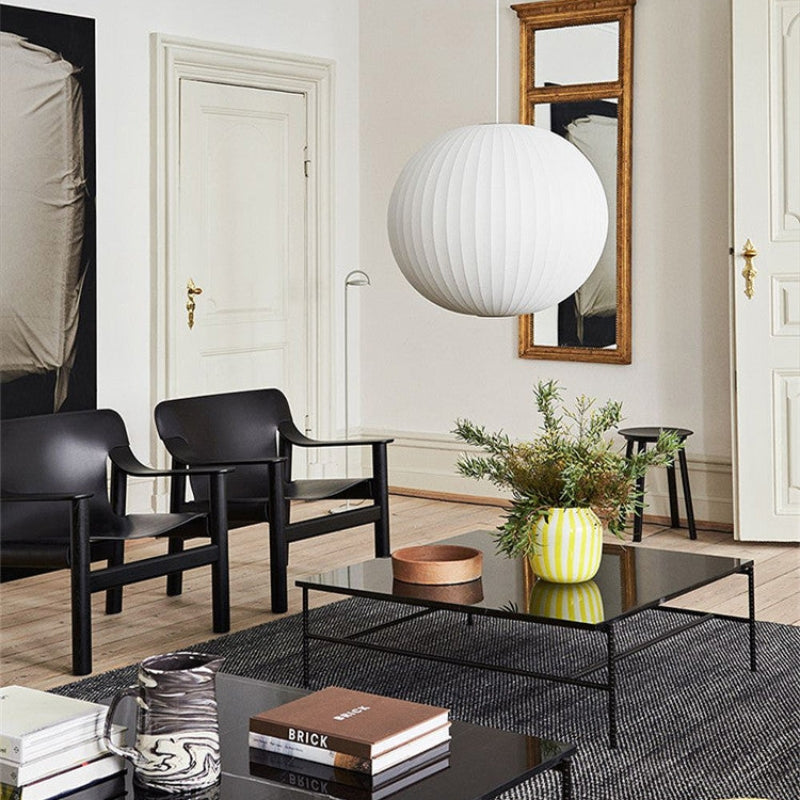 Ritta Modern LED Pendelleuchte Weiß Wohnzimmer/Esstisch Metall&Stoff
