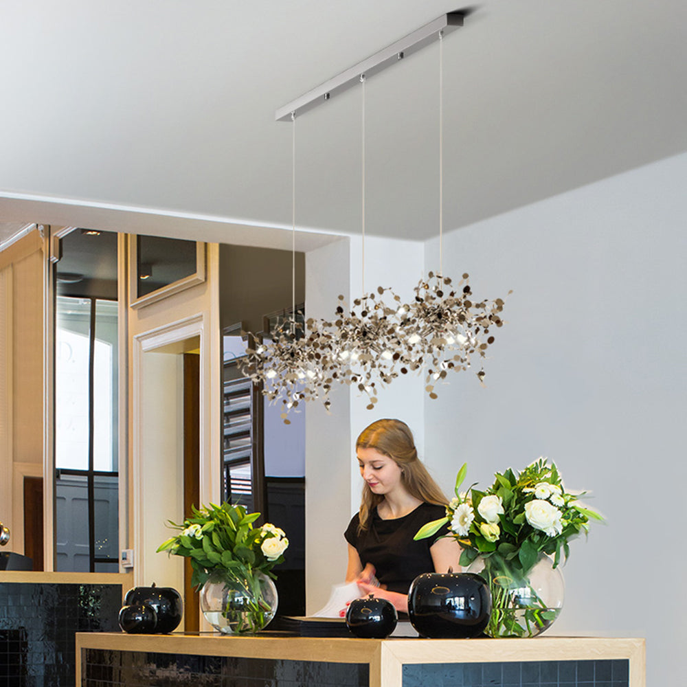 Olivia Morden LED Kronleuchter Gold/Silber Sputnik Ess/Wohnzimmer Metall
