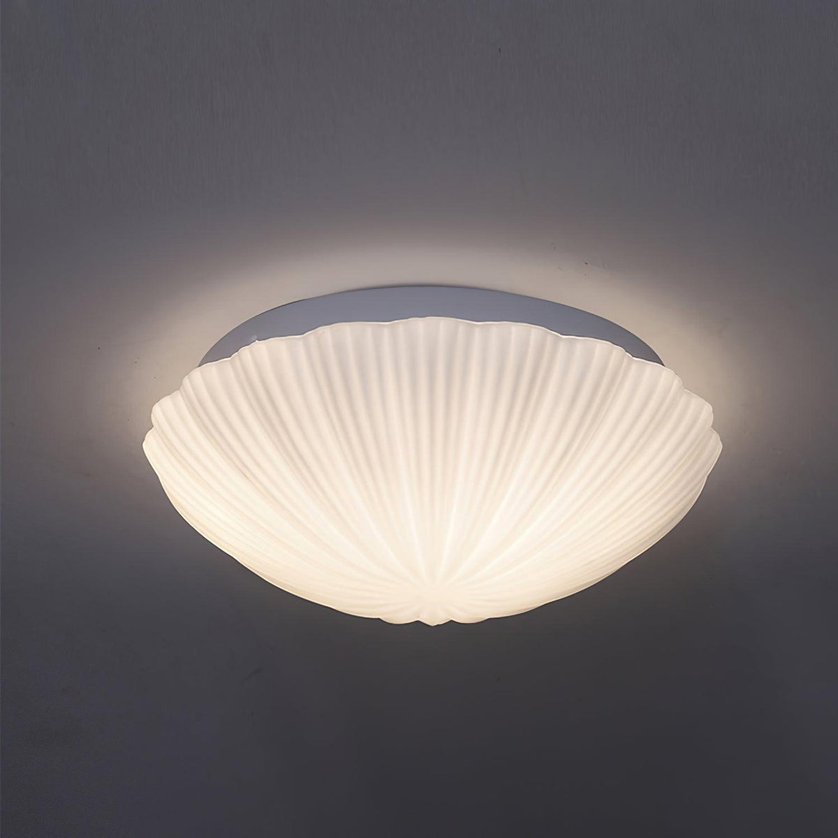 Elo Deckenleuchte Muschelform gerippt weich elegant
