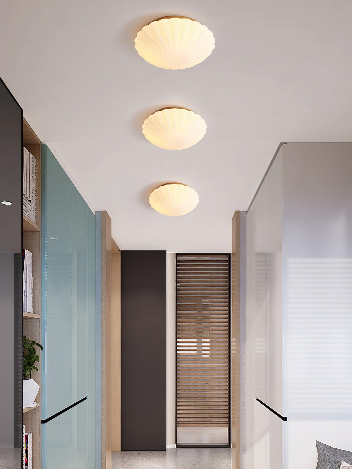 Elo Deckenleuchte Muschelform gerippt weich elegant