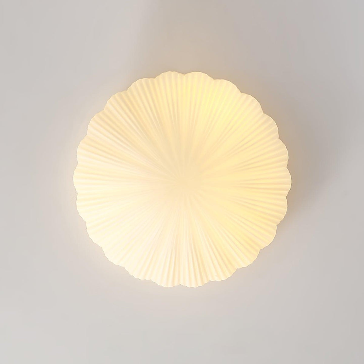 Elo Deckenleuchte Muschelform gerippt weich elegant