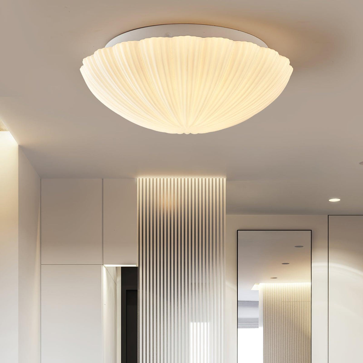 Elo Deckenleuchte Muschelform gerippt weich elegant