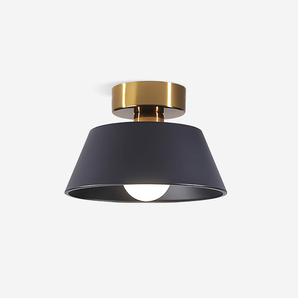 Moderne flache Deckenleuchte mit Metallbaldachin im minimalistischen Stil