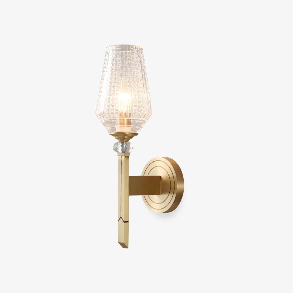Elyisora Wandleuchte Messing Kristall Elegant