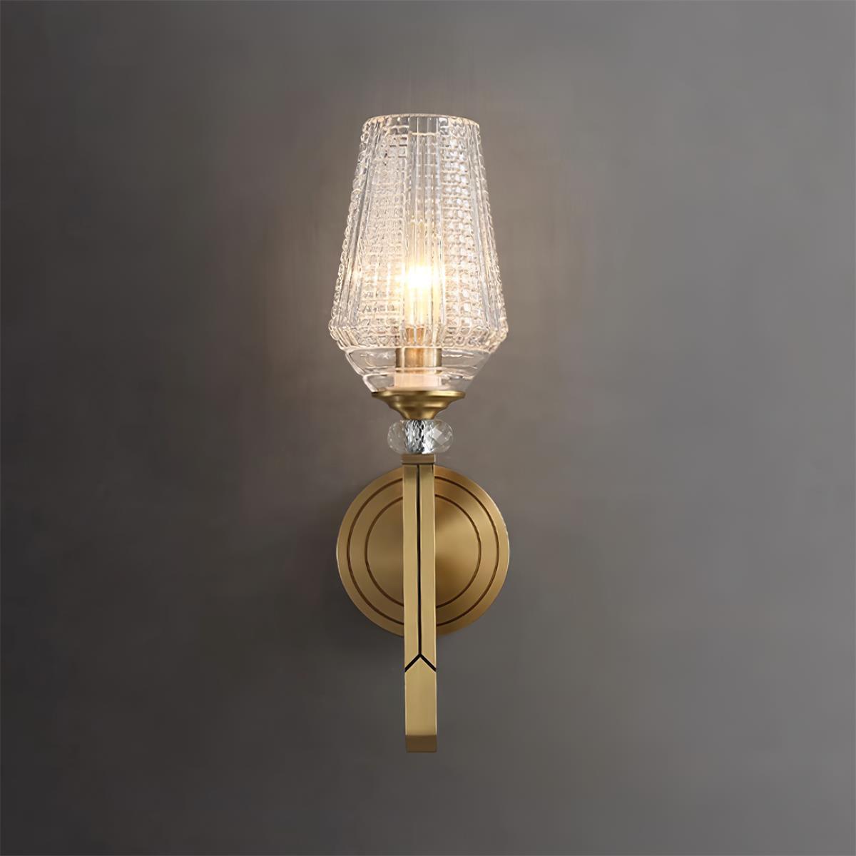 Elyisora Wandleuchte Messing Kristall Elegant