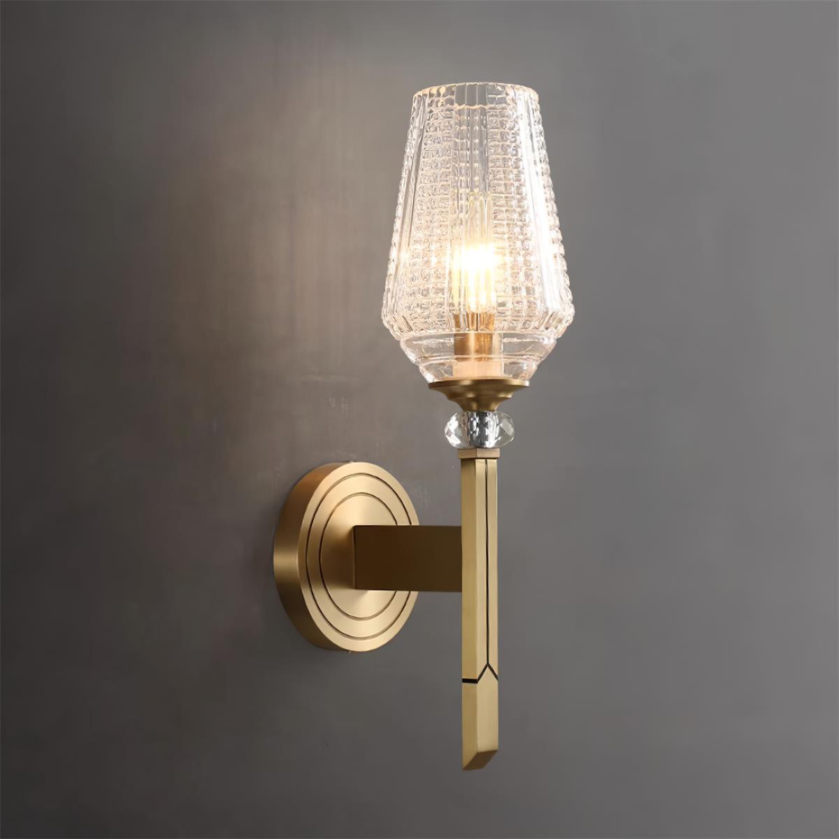 Elyisora Wandleuchte Messing Kristall Elegant