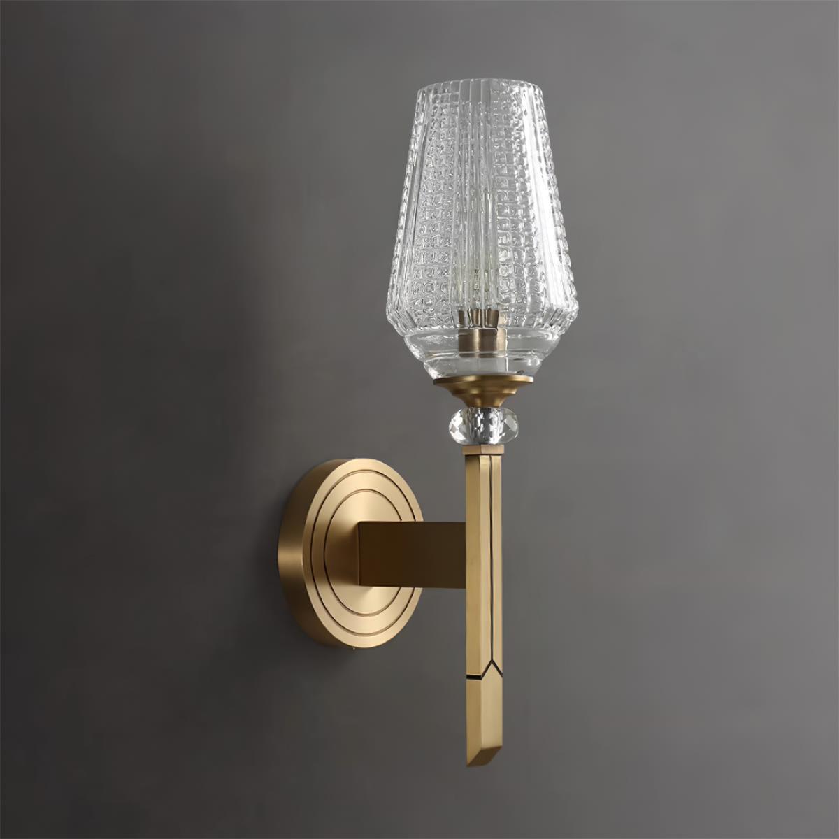 Elyisora Wandleuchte Messing Kristall Elegant