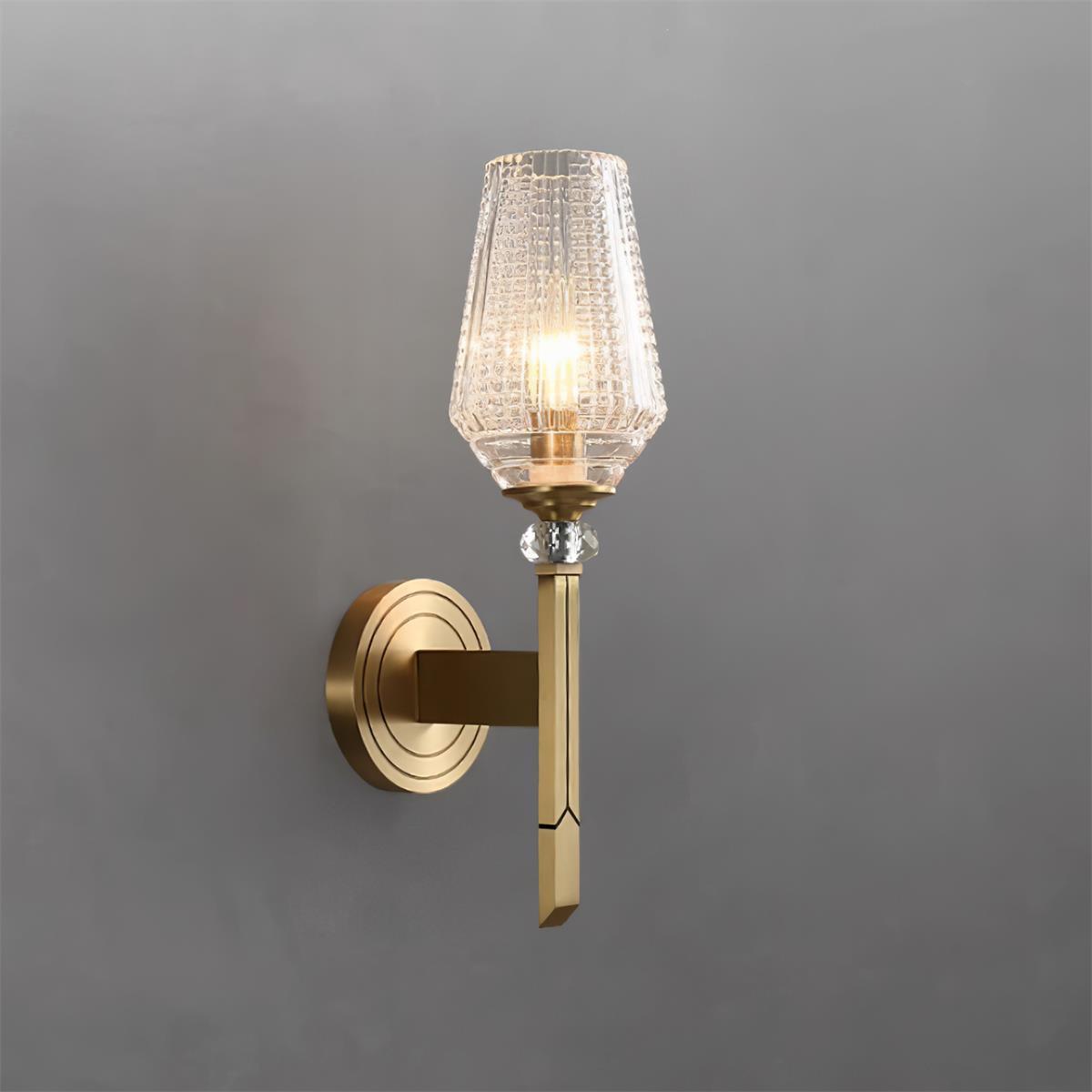 Elyisora Wandleuchte Messing Kristall Elegant