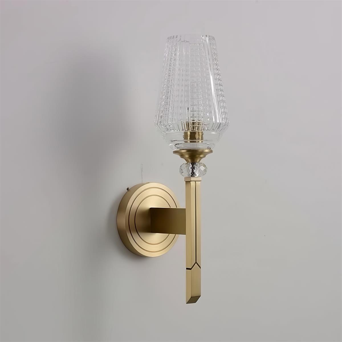 Elyisora Wandleuchte Messing Kristall Elegant