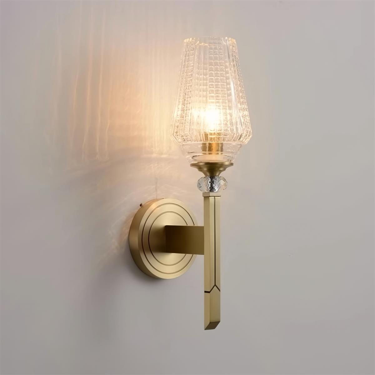 Elyisora Wandleuchte Messing Kristall Elegant