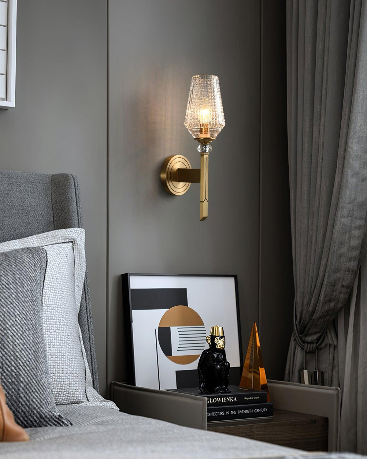 Elyisora Wandleuchte Messing Kristall Elegant