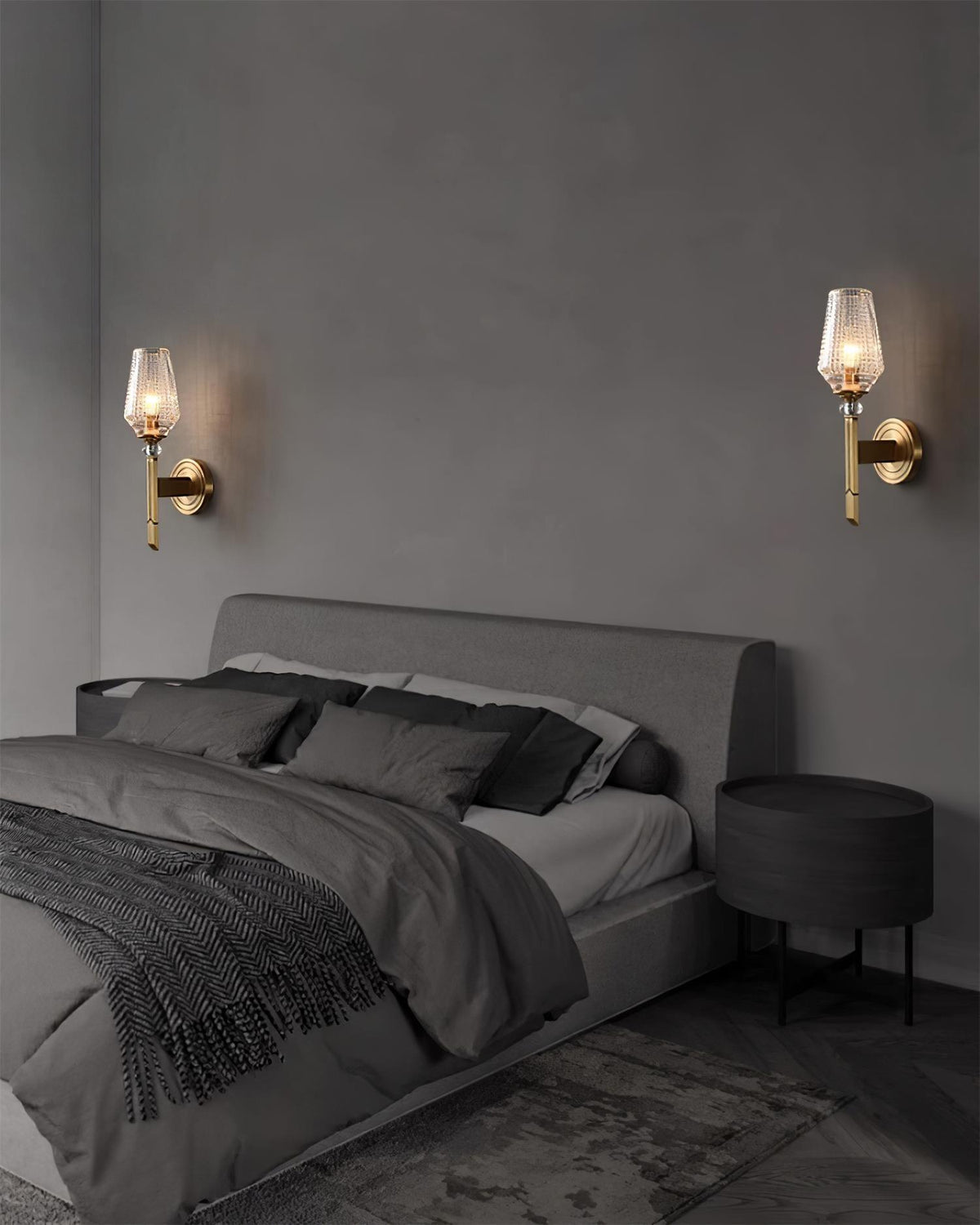 Elyisora Wandleuchte Messing Kristall Elegant