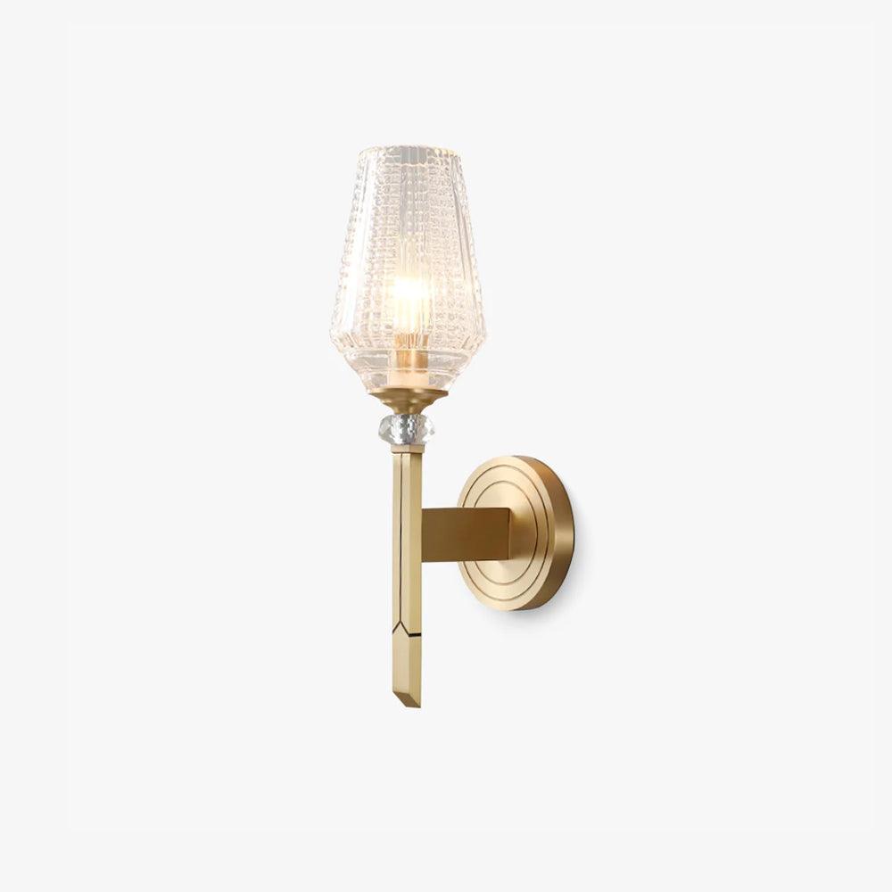Elyisora Wandleuchte Messing Kristall Elegant