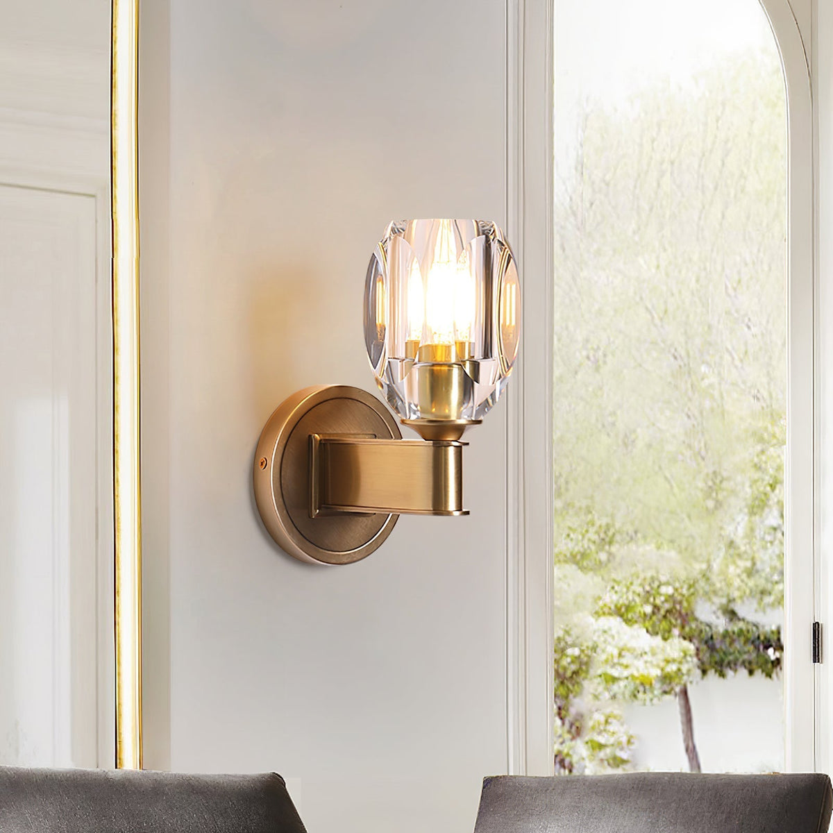 Tostor Wandleuchte Premium skandinavisch Art Diamant-Kristall