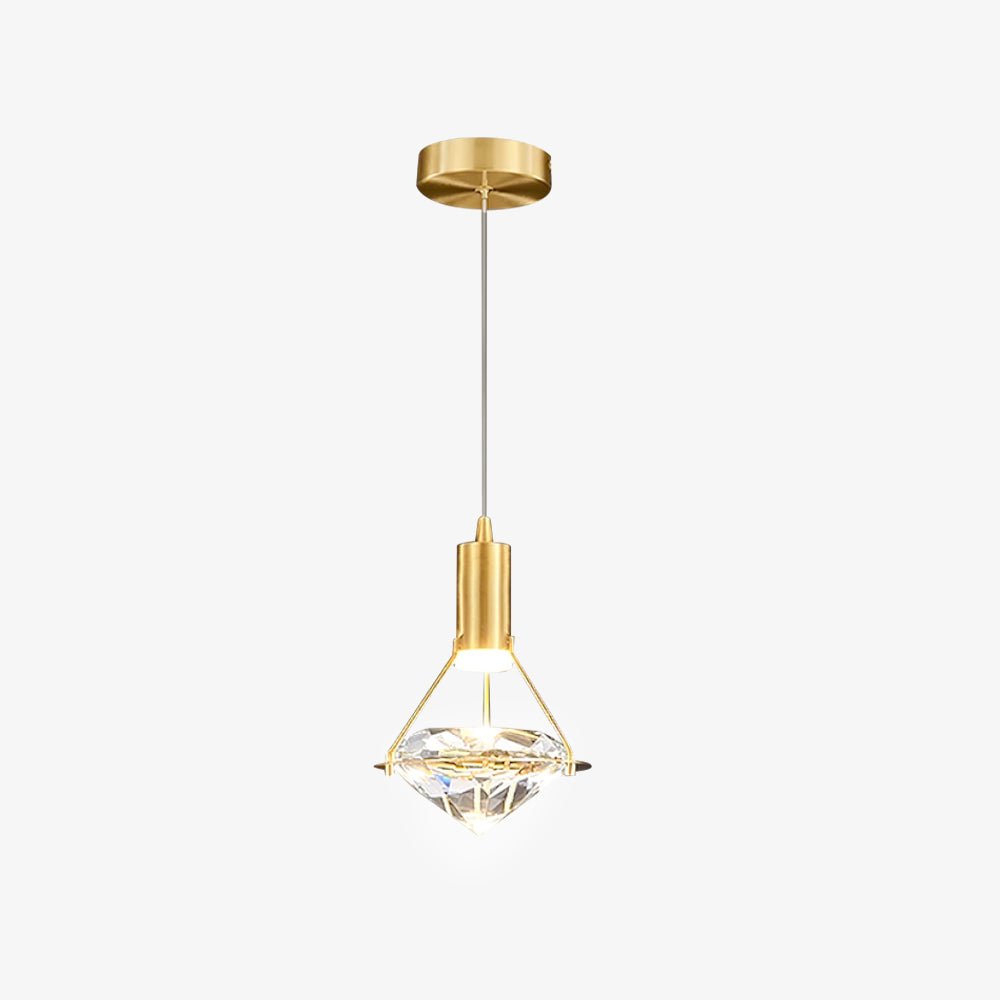 Cira Pendelleuchte Messing Kristall Elegant