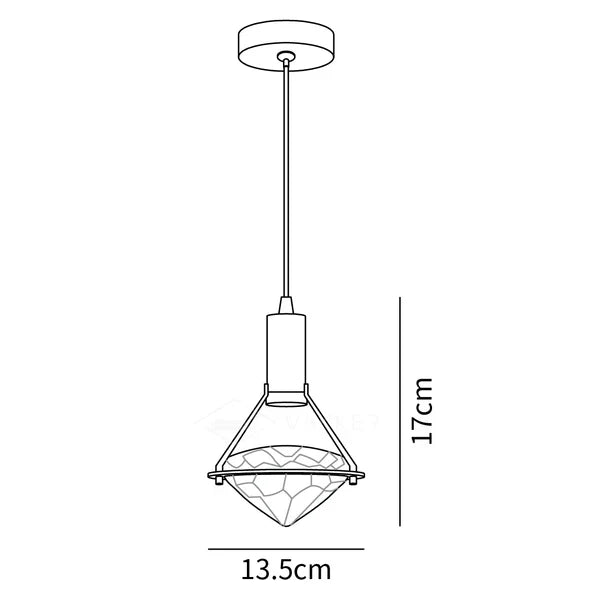 Cira Pendelleuchte Messing Kristall Elegant