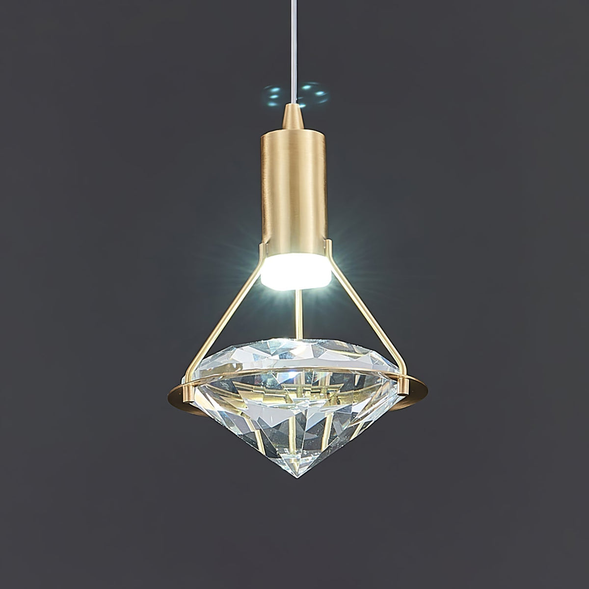 Cira Pendelleuchte Messing Kristall Elegant