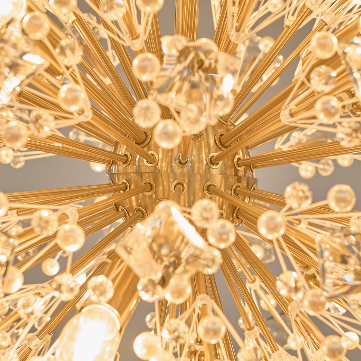 Zene Kronleuchter Dickinson Gold Kristall Sternexplosion