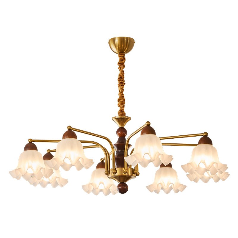 Lylaeen Kronleuchter Elegance Vintage aus Glas und Holz