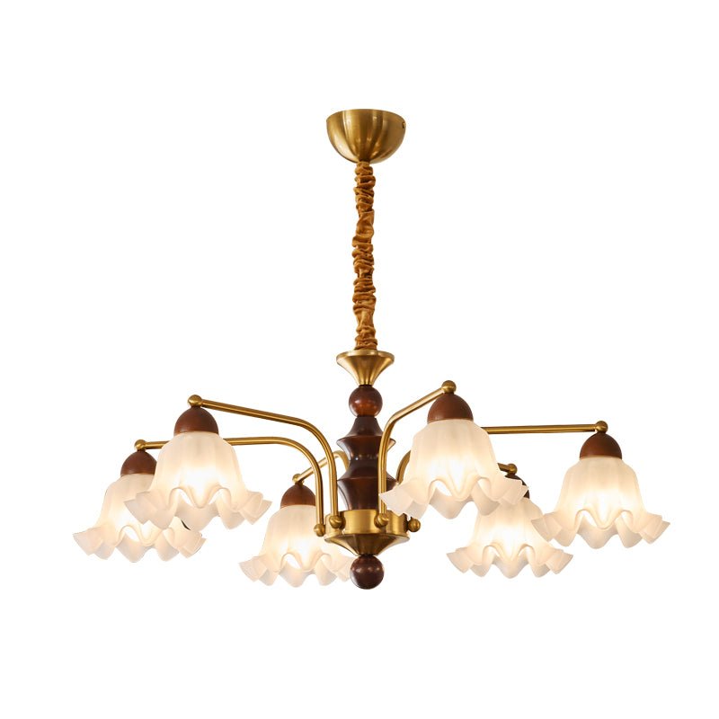 Lylaeen Kronleuchter Elegance Vintage aus Glas und Holz