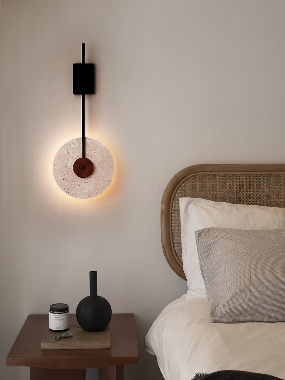 Elysia Travertine-Wandleuchte