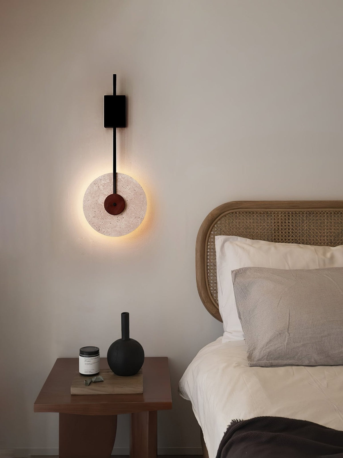 Elysia Travertine-Wandleuchte