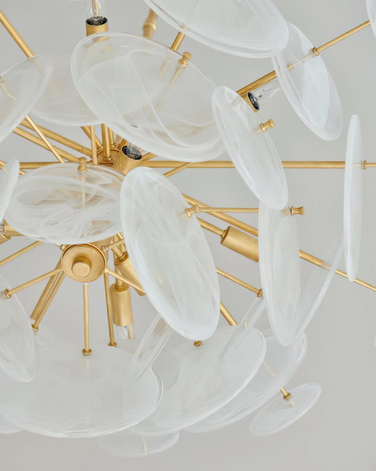 Ael Kronleuchter Postmodern Luxus Scheiben Messing Glas