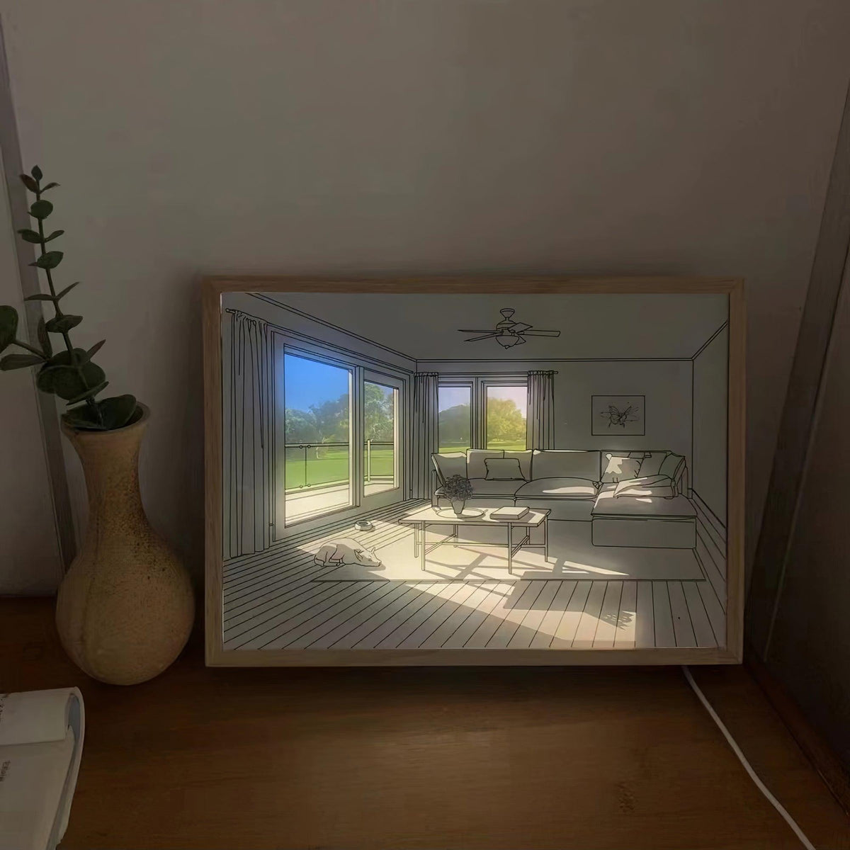 Sunbathing Wandkunstlampe