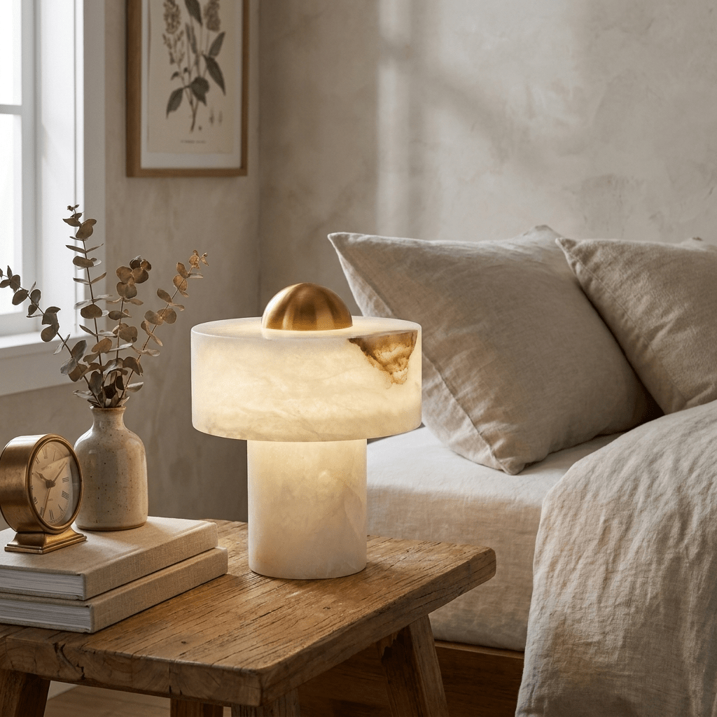 Avenisise Alabaster-Tischlampe